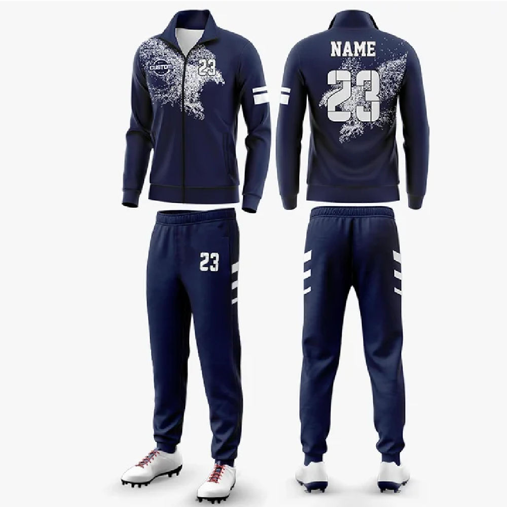 National Apparels Custom Mens Soccer Tracksuits Youth Football Tracksuit 100% Polyester Training Uniform Soccer Sportswear Half Zipper Tracksuits